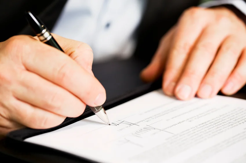 signing contract